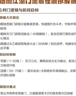 烟雨江湖选择哪个门派好